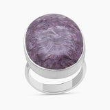 925 Sterling Silver Charoite Rings