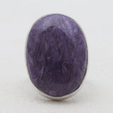 925 Sterling Silver Charoite Rings