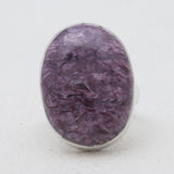 925 Sterling Silver Charoite Rings