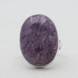 925 Sterling Silver Charoite Rings