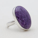 925 Sterling Silver Charoite Rings