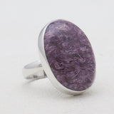 925 Sterling Silver Charoite Rings