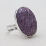 925 Sterling Silver Charoite Rings