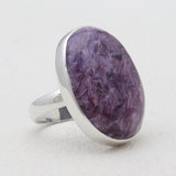925 Sterling Silver Charoite Rings