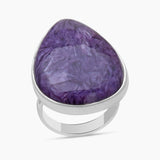 925 Sterling Silver Charoite Rings