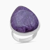 925 Sterling Silver Charoite Rings