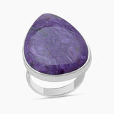 925 Sterling Silver Charoite Rings