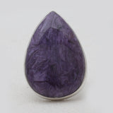 925 Sterling Silver Charoite Rings