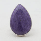 925 Sterling Silver Charoite Rings