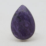925 Sterling Silver Charoite Rings