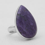 925 Sterling Silver Charoite Rings