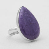 925 Sterling Silver Charoite Rings