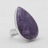 925 Sterling Silver Charoite Rings