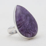 925 Sterling Silver Charoite Rings