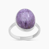 925 Sterling Silver Charoite Rings