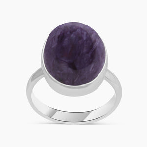 Charoite Silver Rings