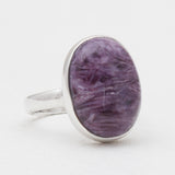 925 Sterling Silver Charoite Rings