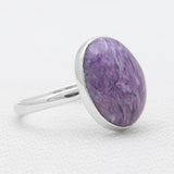925 Sterling Silver Charoite Rings