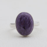 Charoite Silver Rings