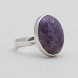 Charoite Silver Rings