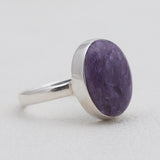 Charoite Silver Rings