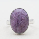 925 Sterling Silver Charoite Rings