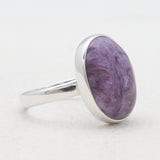925 Sterling Silver Charoite Rings