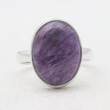 925 Sterling Silver Charoite Rings