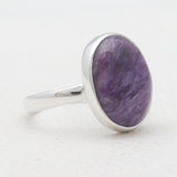 925 Sterling Silver Charoite Rings