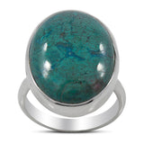 Chrysocolla Gemstone Sterling Silver Ring