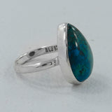 Chrysocolla Gemstone Sterling Silver Ring