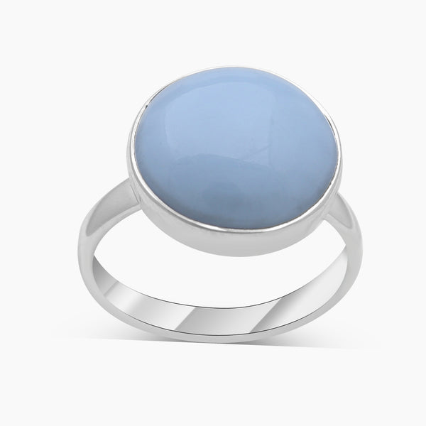 925 Sterling Silver Blue Opal Rings