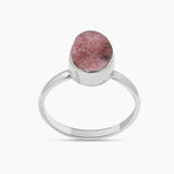 Cobalto Calcite Silver Druzy Rings