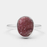 Cobalto Calcite Silver Druzy Rings
