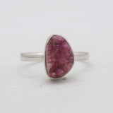 Cobalto Calcite Silver Druzy Rings