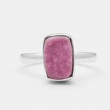 Cobalto Calcite Silver Druzy Rings