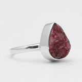 Cobalto Calcite Silver Druzy Rings
