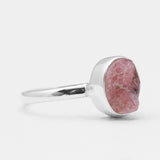Cobalto Calcite Silver Druzy Rings