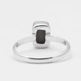 Cobalto Calcite Silver Druzy Rings