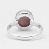 Cobalto Calcite Silver Druzy Rings