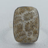 Fossil Coral Silver Ring