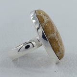 Fossil Coral Silver Ring