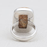 925 Sterling Silver Fossil Coral Rings