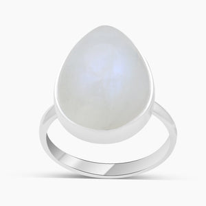 Rainbow Moonstone Sterling Silver Rings
