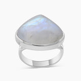 Rainbow Moonstone Silver Rings