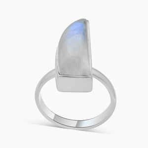925 Sterling Silver Rainbow Moonstone Rings