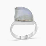 925 Sterling Silver Rainbow Moonstone Rings