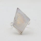 925 Sterling Silver Rainbow Moonstone Rings