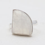 925 Sterling Silver Rainbow Moonstone Rings