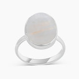 Rainbow Moonstone Sterling Silver Rings